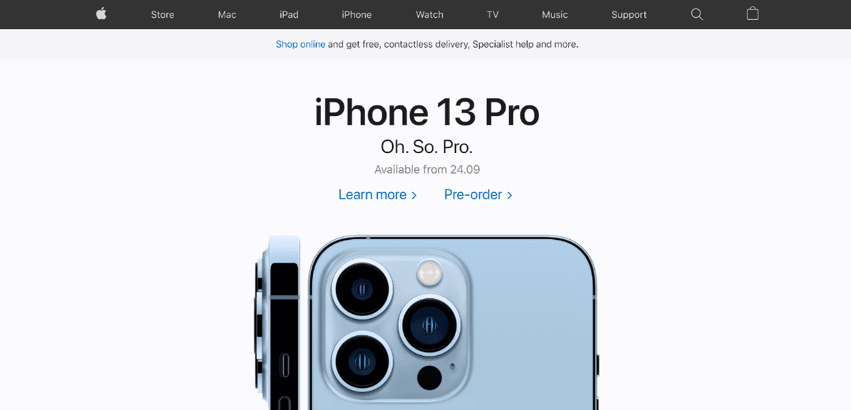 Apple Website Clone screenshot